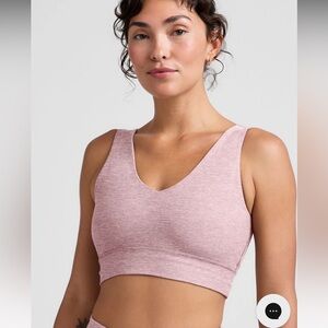 Spacedye Good Day Long Line Bra Blush Blooms Heather size Small